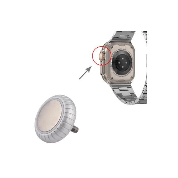 Botón Ruleta Para Apple Watch 10 42MM / 46MM en Plateado