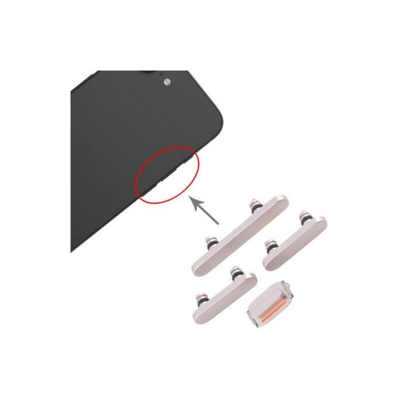 Botones Laterales Para iPhone 16e Plata