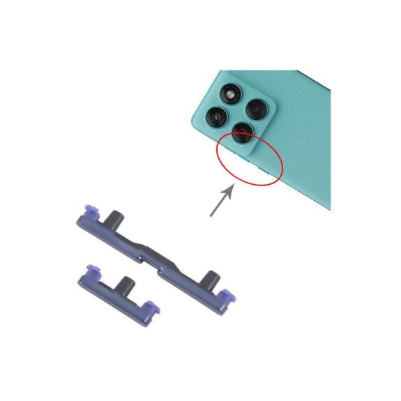Botones Laterales Para Motorola Edge 60 Fusion Azul
