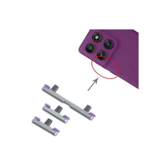 Botones Laterales Para Motorola Edge 60 Pro Gris