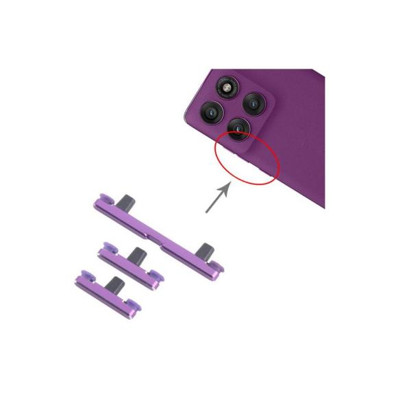 Botones Laterales Para Motorola Edge 60 Pro Morado