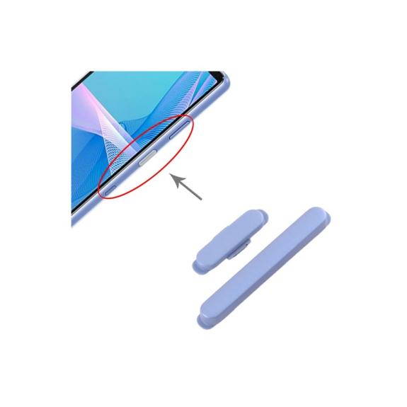 Botones laterales Para Sony Xperia 10 III en color azul