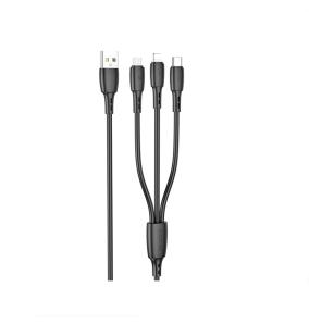 Cable de Carga para Borofone BX71 Negro (3 en 1)(1M)