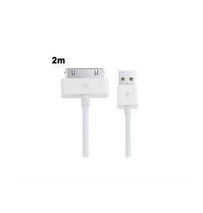 CABLE DEL CARGADOR USB IPHONE 4/4S/3G/3GS BLANCO (2 METROS)