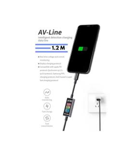 Cable Detector de Voltaje y Corriente AV-Line Tipo C-USB