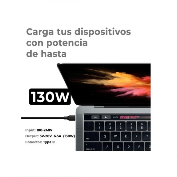 Cargador Para Portatil Dell 5-20V 6.5A 130W USB-C