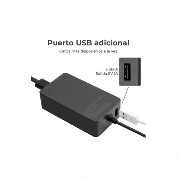 Cargador Para Portatil Microsoft Surface Pro  4, 5 USB