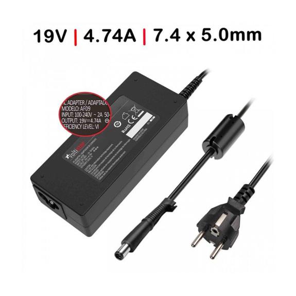 Cargador para portátil HP 19V 4.74A 90W