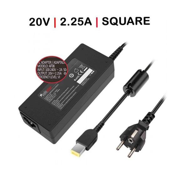 Cargador para Portátil Lenovo 20V 2.25A 45W USB