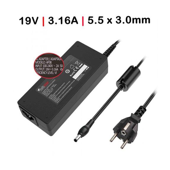 Cargador para portátil Samsung 19V 3.16A 60W 5.5 x 3.0mm