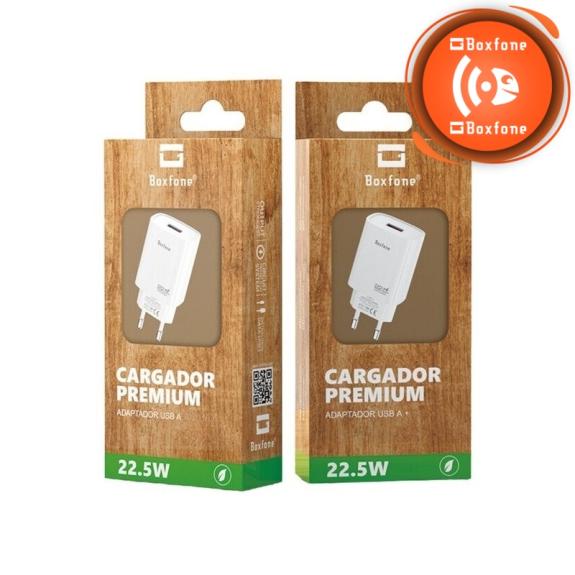 Cargador tipo USB blanco carga rápida