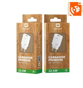 Cargador tipo USB blanco carga rápida