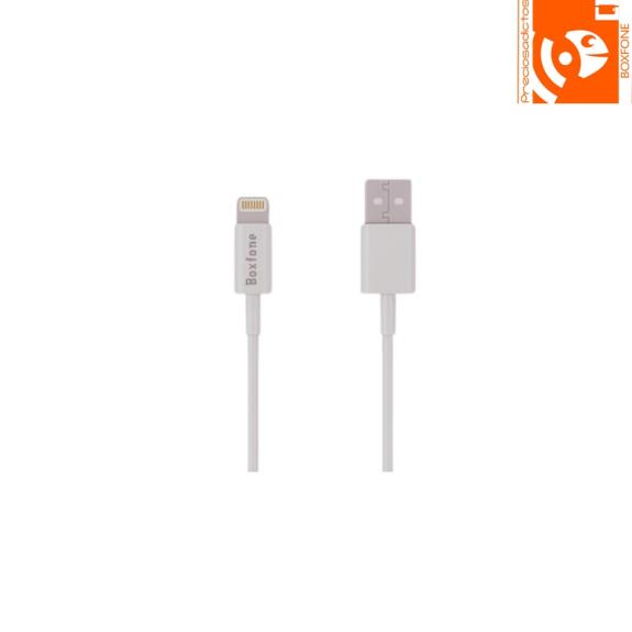 Cargador tipo USB y cable USB-A Lightning blanco