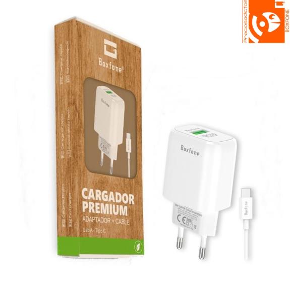 Cargador USB  con cable Tipo C