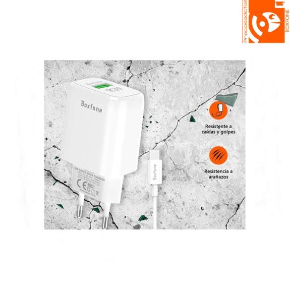 Cargador USB  con cable Tipo C
