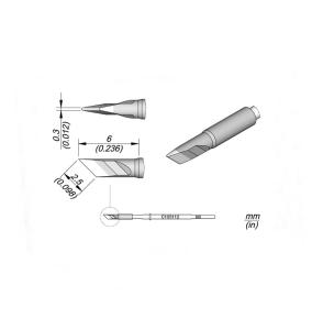 Punta Soldador JBC C105112 de Cabezal Cuchilla - 2.5x0.3mm