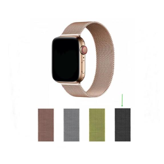 CORREA COMPATIBLE PARA RELOJ APPLE WATCH 38 / 40 / 41 MM NEGRO