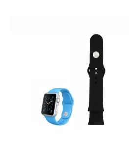 Compatible silicone strap for Apple Watch 38 mm Black color