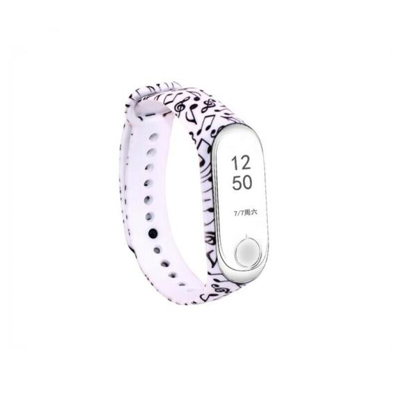 CORREA PULSERA PARA XIAOMI MI BAND 3 / 4  NOTAS MUSICALES