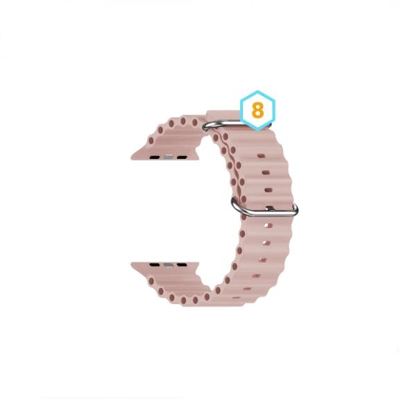 Correa Silicona con Ocean Universal 20mm rosa palo