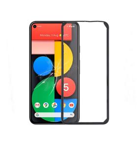 Cristal frontal para Google Pixel 5 negro