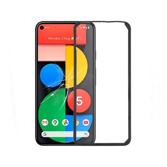 Cristal frontal para Google Pixel 5 negro