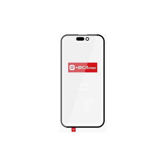 Cristal Frontal Para iPhone 14 Pro en color negro (Incluye G+OCA