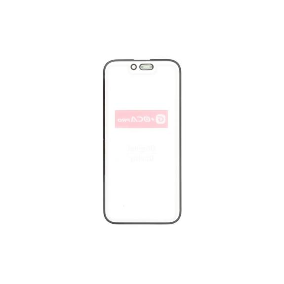 Cristal Frontal Para iPhone 15 Pro en color negro