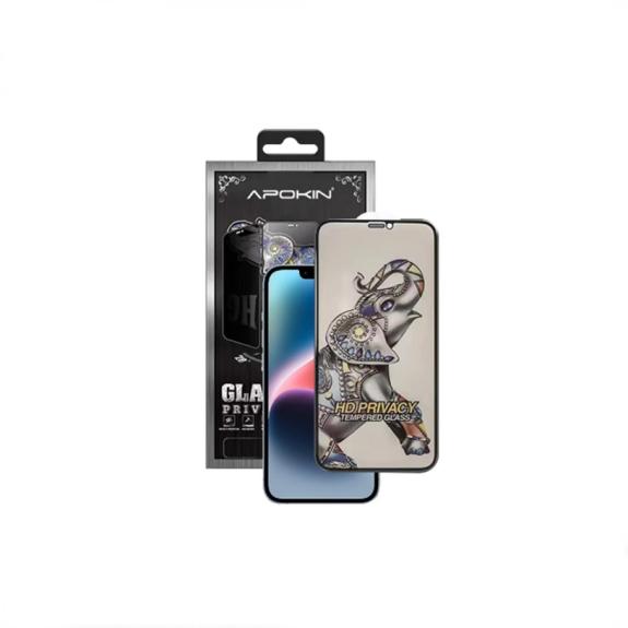 Cristal Templado Anti Espia Para iPhone 16 Pro Negro