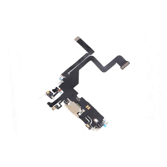 Flex conector de carga para iPhone 14 Pro dorado