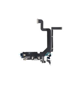 Flex Conector De Carga Para iPhone 14 Pro Max en color blanco