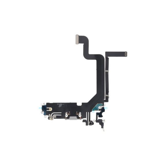 Flex Conector De Carga Para iPhone 14 Pro Max en color blanco