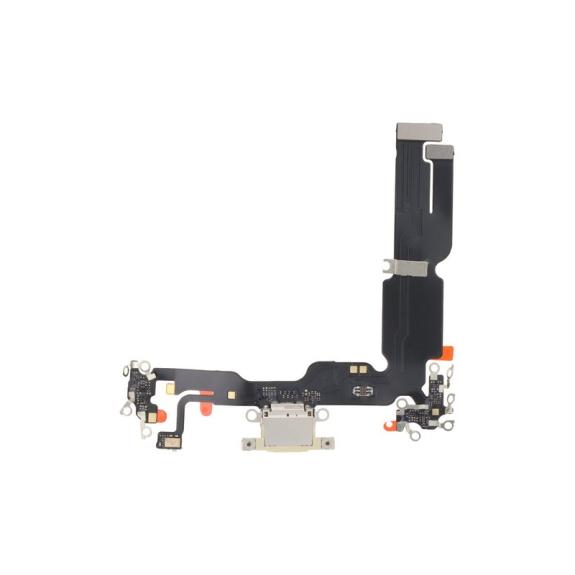 Flex Conector De Carga Para iPhone 15 Plus en color amarillo