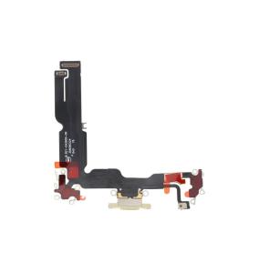 Flex Conector De Carga Para iPhone 15 Plus en color amarillo