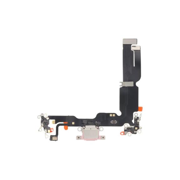 Flex Conector De Carga Para iPhone 15 Plus en color rosa