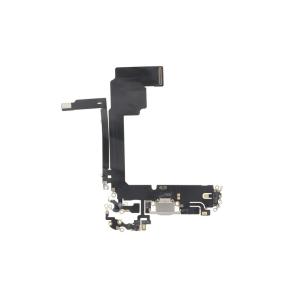 Flex Conector De Carga Para iPhone 15 Pro Max en color blanco