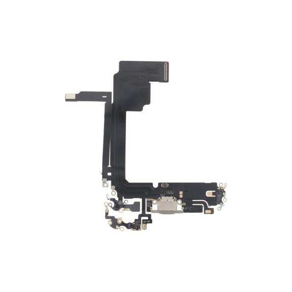 Flex Conector De Carga Para iPhone 15 Pro Max en color titanio