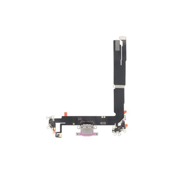 Flex Conector De Carga Para iPhone 16 Plus en color rosa