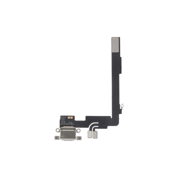 Flex Conector De Carga Para iPhone 16 Pro Max en color blanco