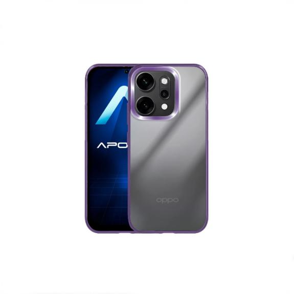 Funda Acrílica Para Oppo Reno 14 Lila-Transparente