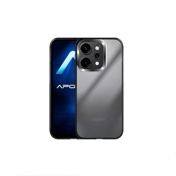 Funda Acrílica Para Oppo Reno 14 Negro-Transparente