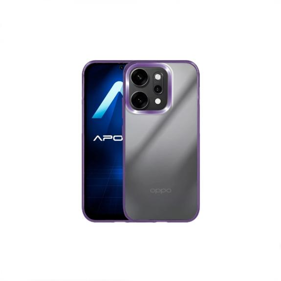 Funda Acrílica Para Oppo Reno 14 Pro Lila-Transparente