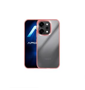 Funda Acrílica Para Oppo Reno 14 Rosa-Transparente