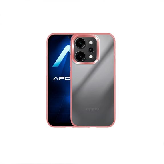 Funda Acrílica Para Oppo Reno 14 Rosa-Transparente