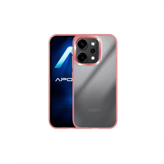 Funda Acrílica Para Oppo Reno 14F Rosa-Transparente