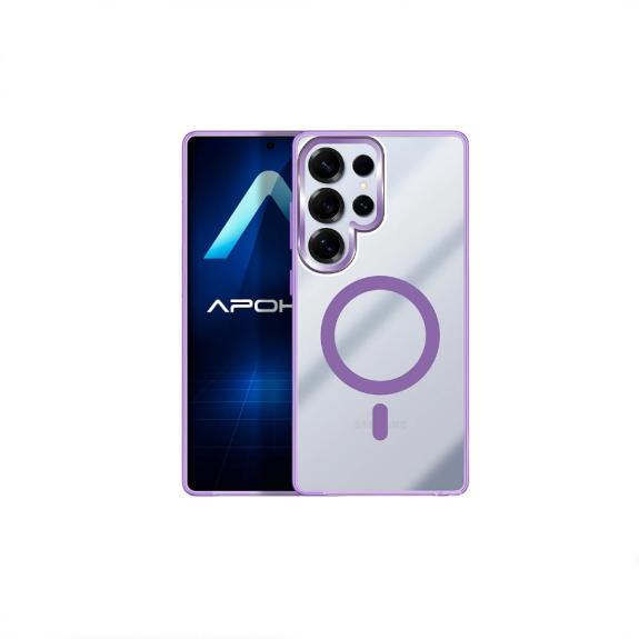 Funda Acrílica Premium Para Samsung S25 Ultra Transparente-Lila