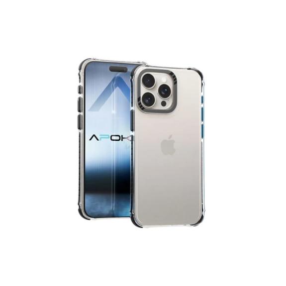 Funda Acrílica para iPhone 16 Plus transparente - negro