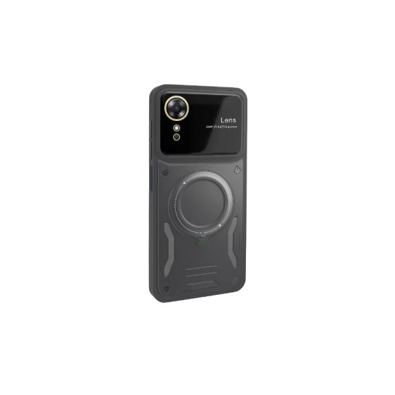 Funda Antigolpes Con Soporte Para Oppo A17 Negro
