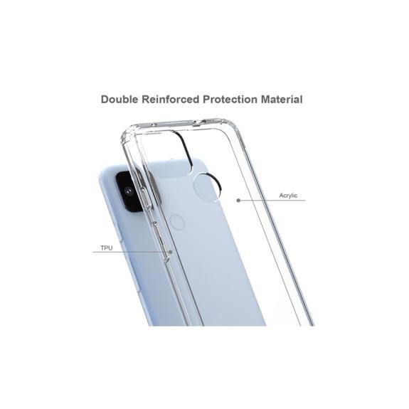 FUNDA CARCASA ACRILICA Y GEL TPU PARA GOOGLE PIXEL 4A 5G TRANSPA