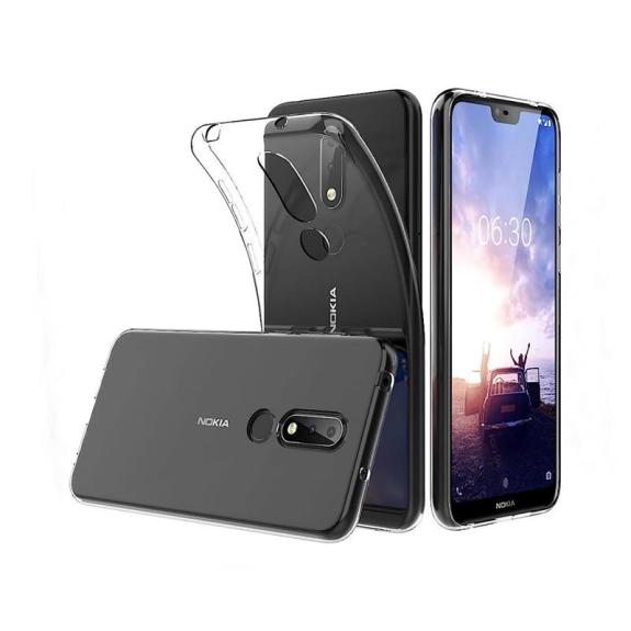 FUNDA CARCASA GEL TPU PARA NOKIA X6 2018 TRANSPARENTE